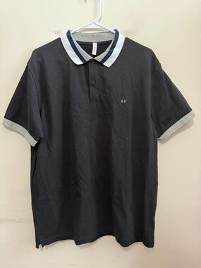 Sun68 Black Polo Shirt Men’s XX-Large Contrast Collar